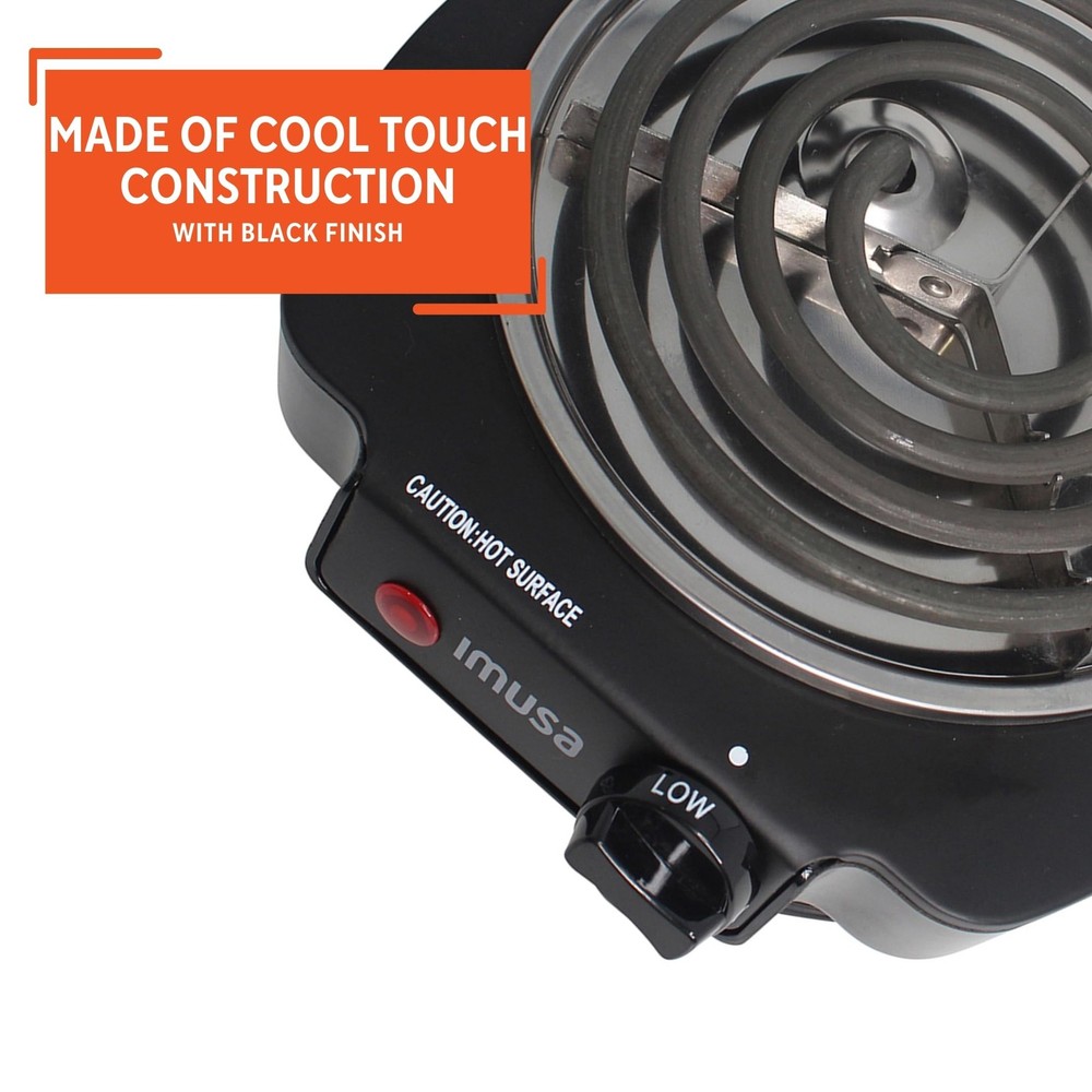 IMUSA Single Electric Burner, Black Single,