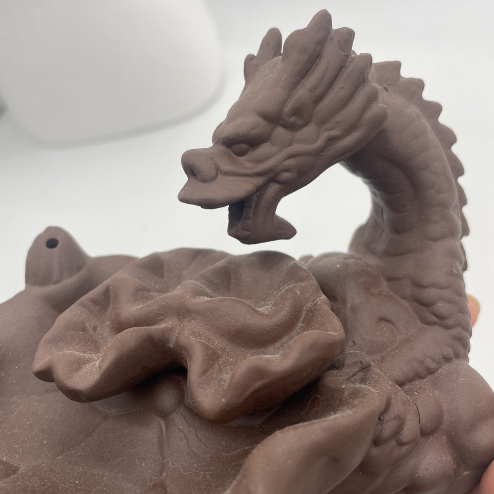 Dragon Brown Pottery Intense Holder 6”