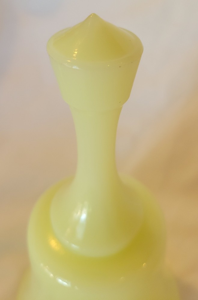 Fenton Uranium Glass Bell Glows 7" HTF