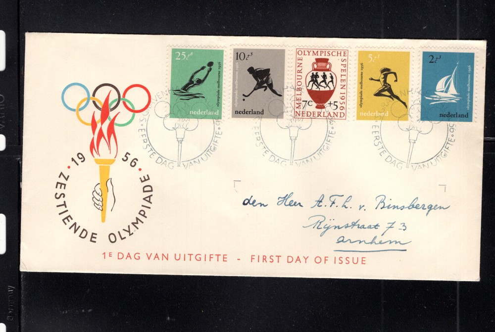 Netherlands  B296-300  first  day  cover