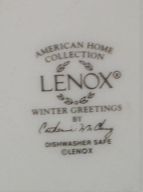 Lenox China WINTER GREETINGS Medium Tree Shaped Dish GREAT CONDITION