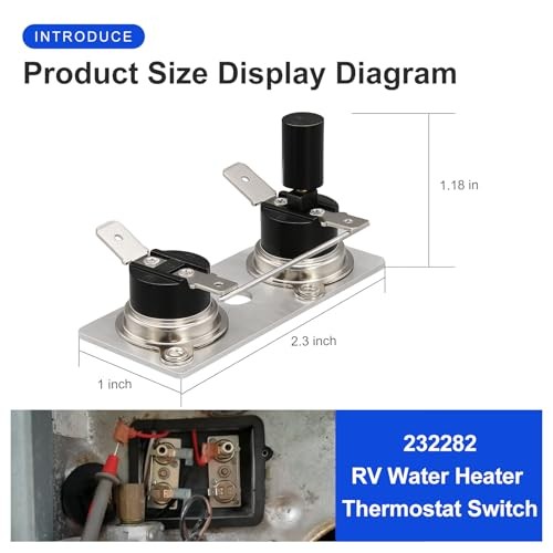 232282 RV Water Heater Thermostat Switch for Suburban T-STAT 120 Volt Water