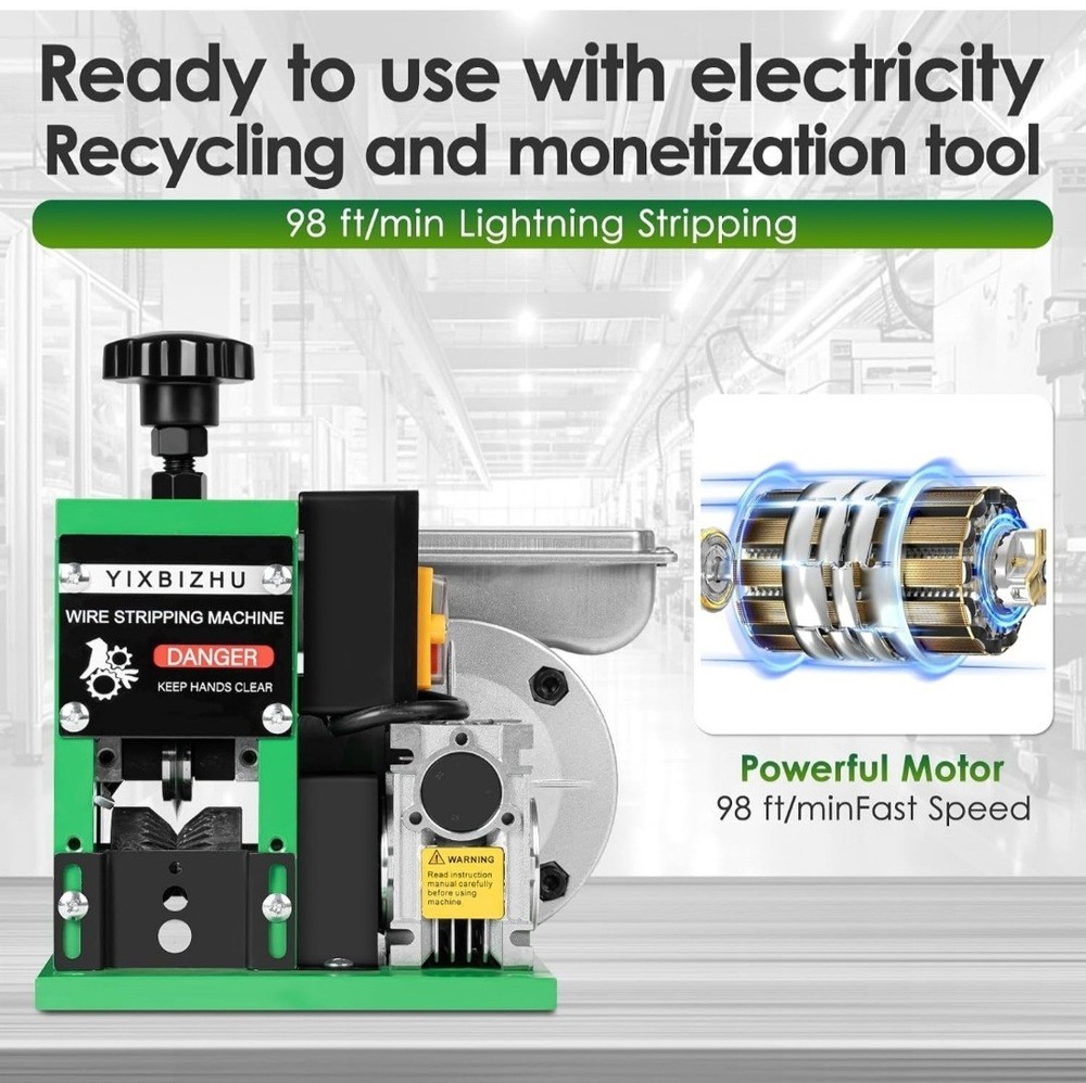 160W Electric Wire Stripper Machine, 30 m/min Automatic Cable Stripping Tool