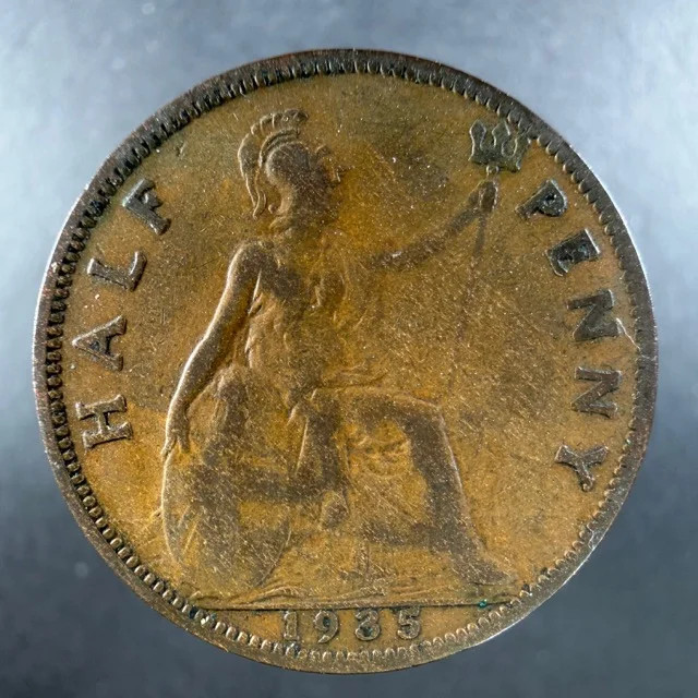1935 Great Britain Half Penny Bold Design