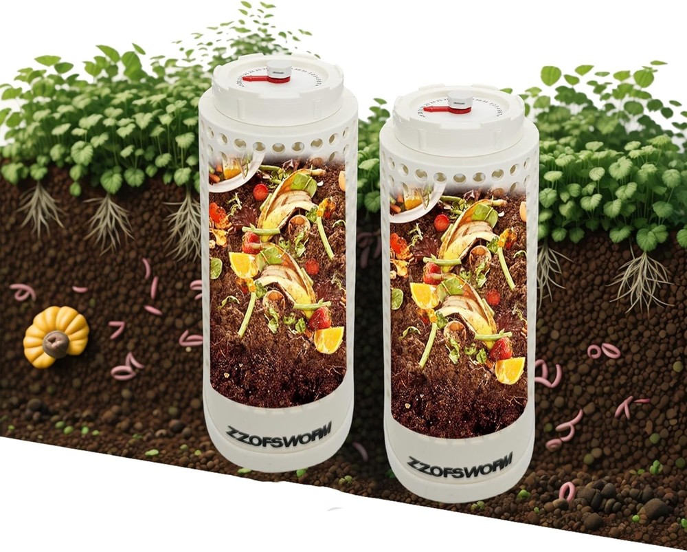 Inground Worm Farm Compost Bin Outdoor with Time Pointer for Composting System D