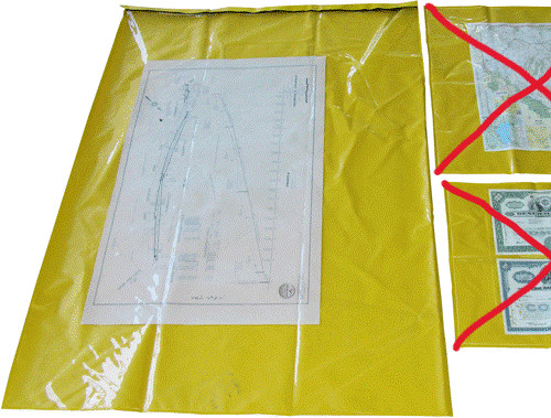 U.S. G.I. Poly Document, Blueprint, Map Holder/Cover. Size Large.