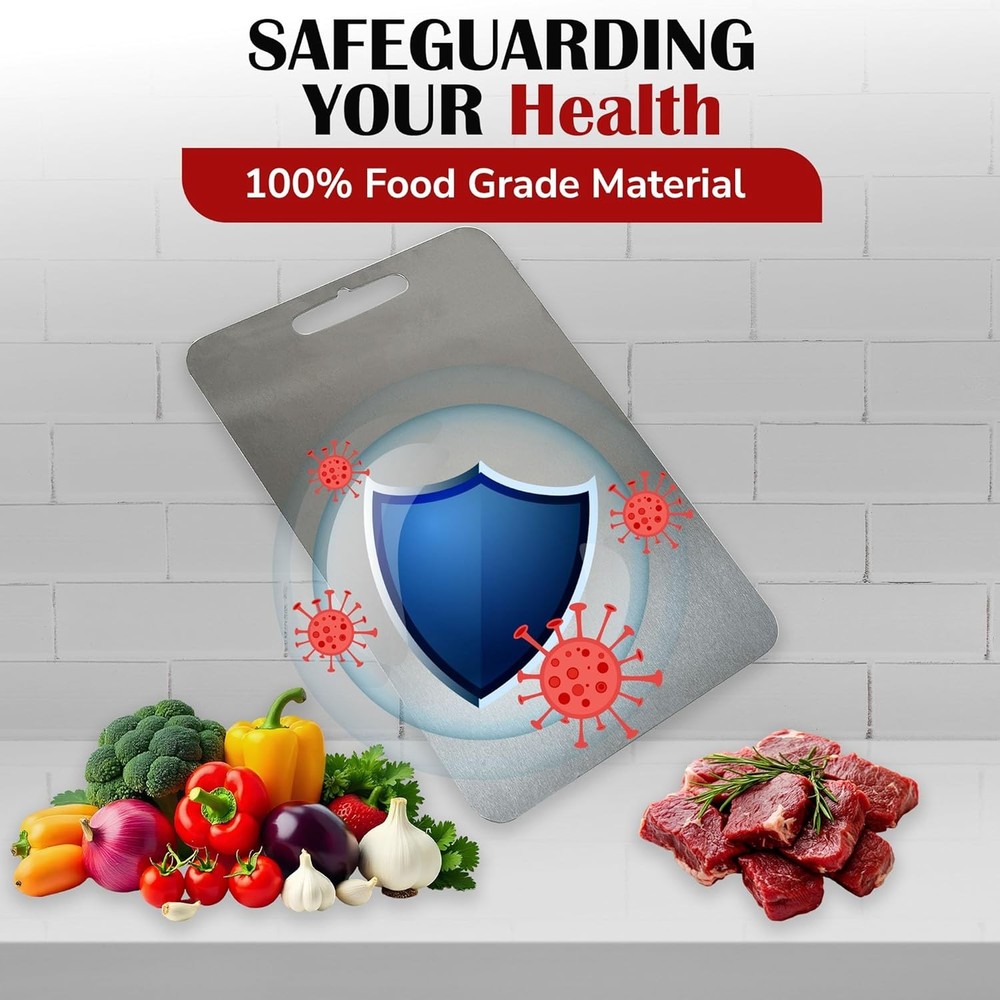 Titanium Cutting Board 14x10 Double-Sided Scratch Resistant Durable Kitchen US