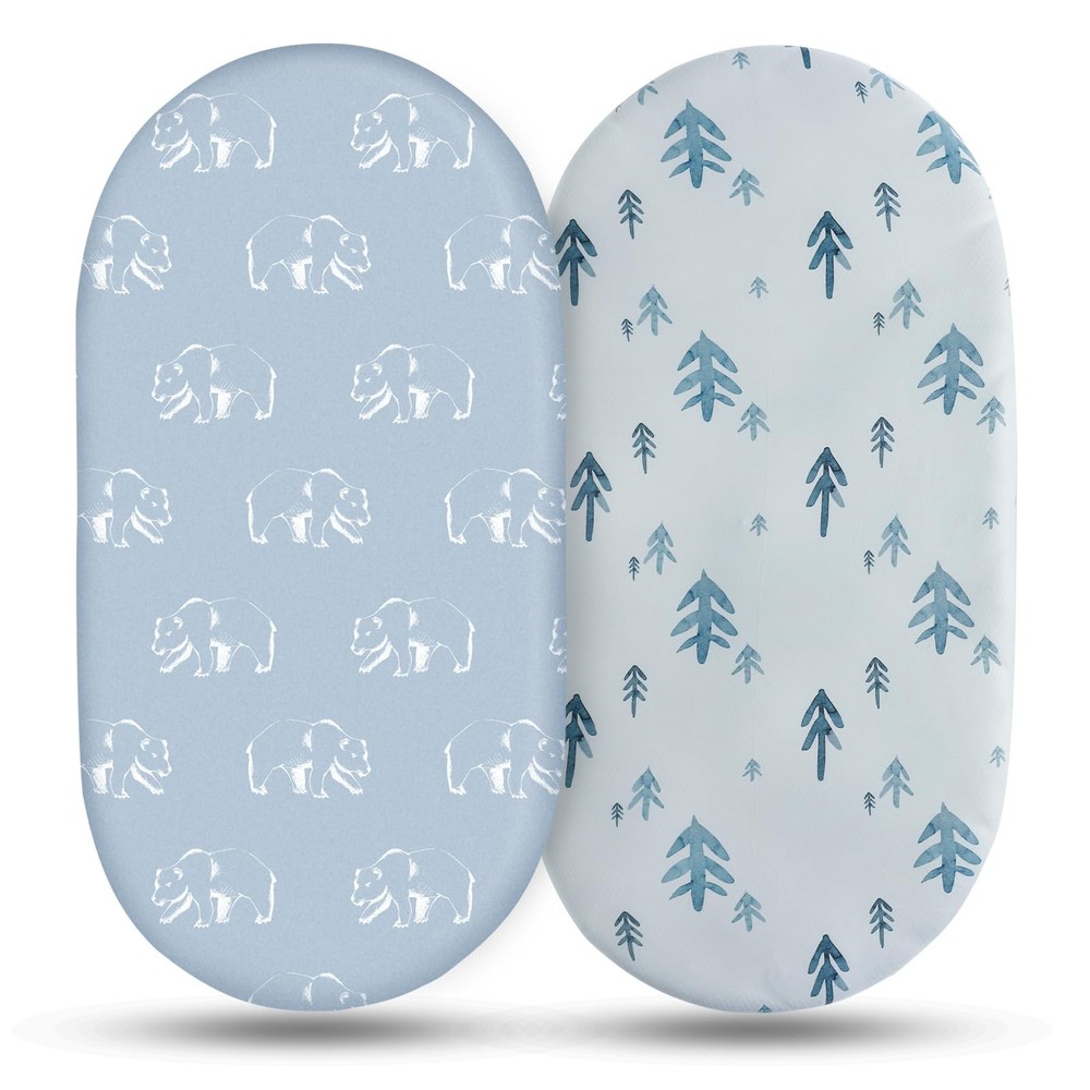 Universal Bassinet Sheets 2Pack  Soft, Breathable, Gender Neutral Design