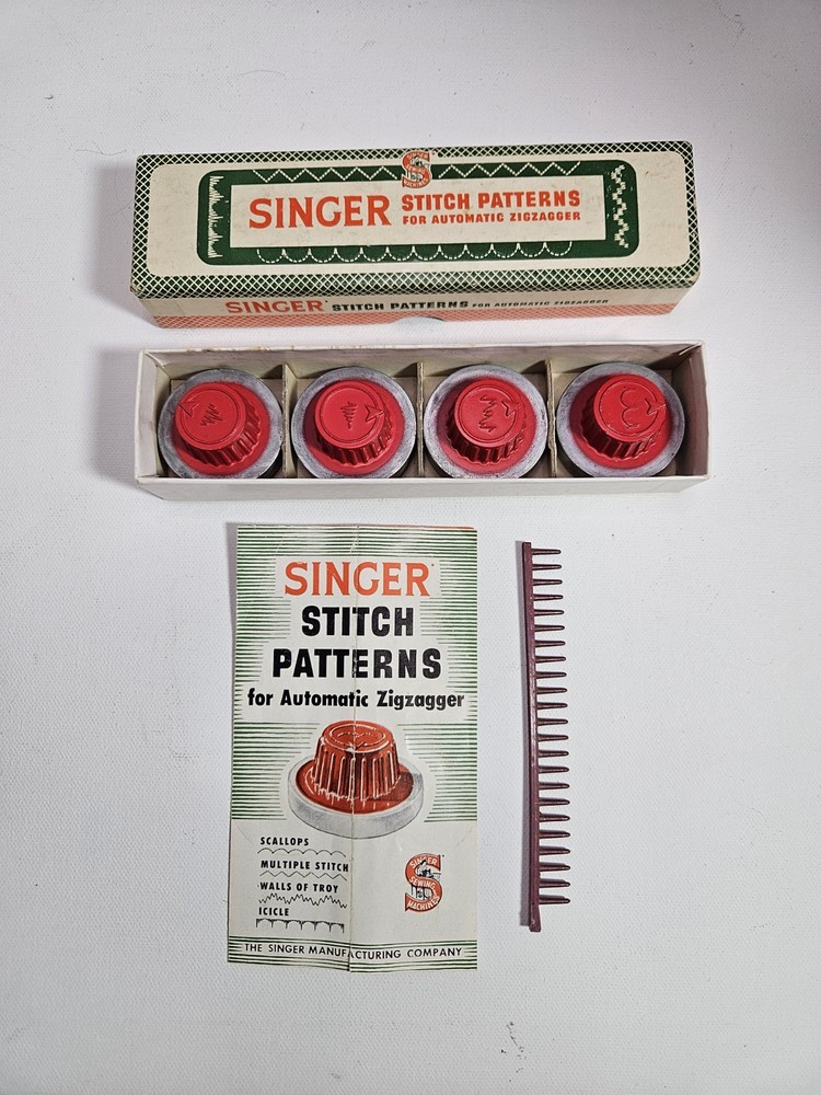 Singer Stitch Patterns For Automatic Zigzagger Part 161008 Red Vintage