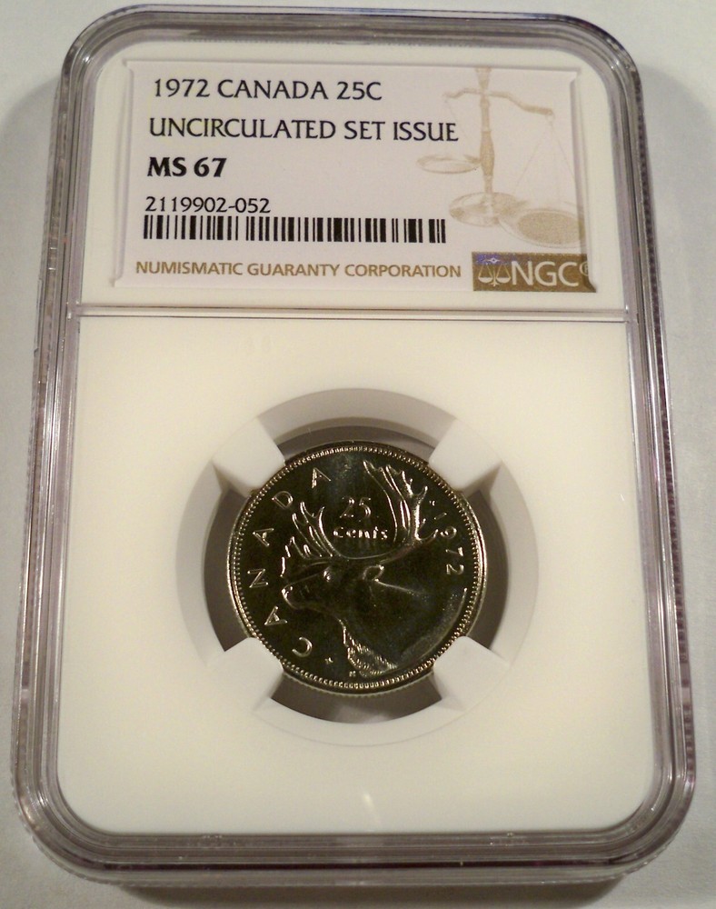 1972 CANADA 25c NGC MS 67 QUARTER MS67