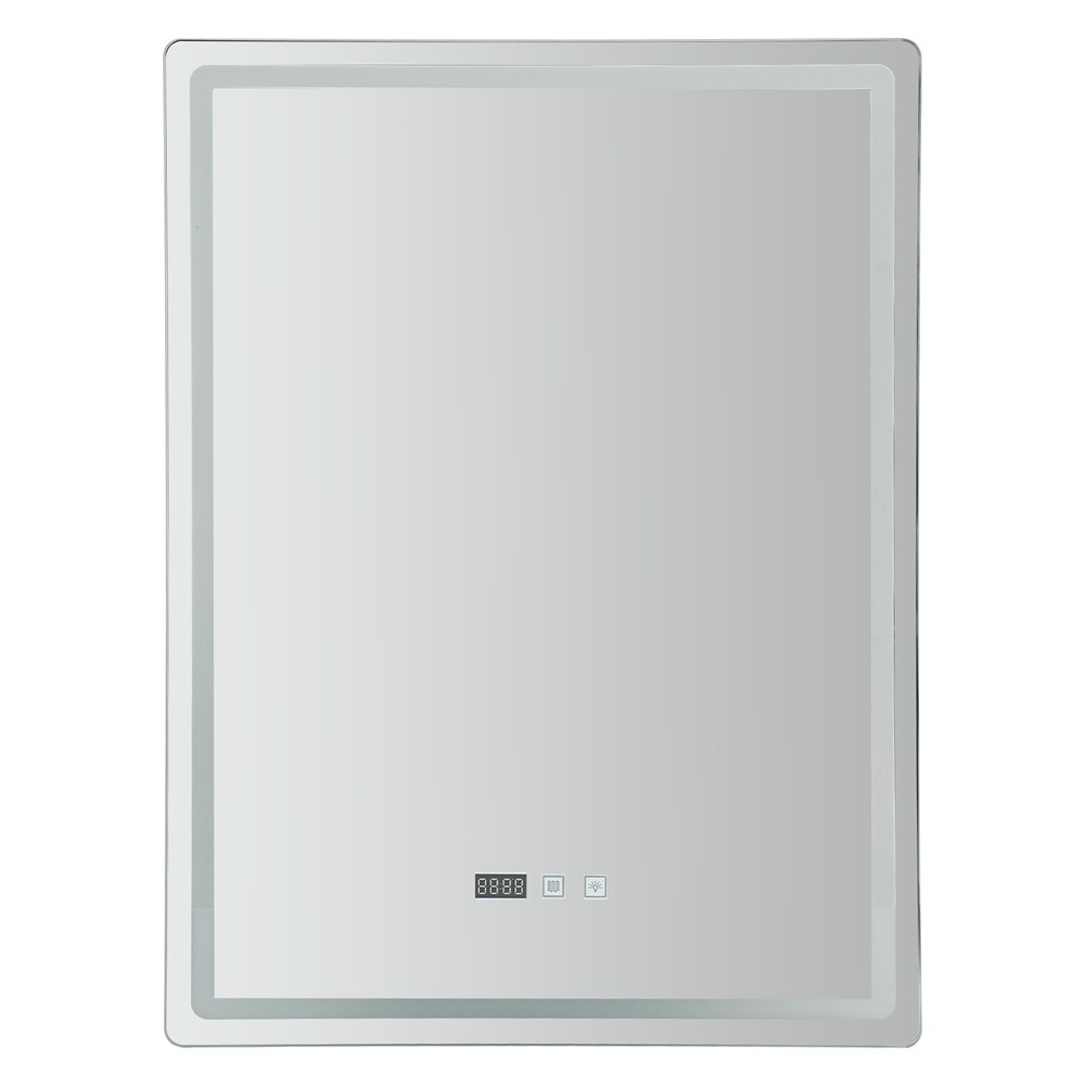 LED-Bathroom-Mirror Rectangular Dimmable Anti-Fog Mirror w/ Light Wall Mounted