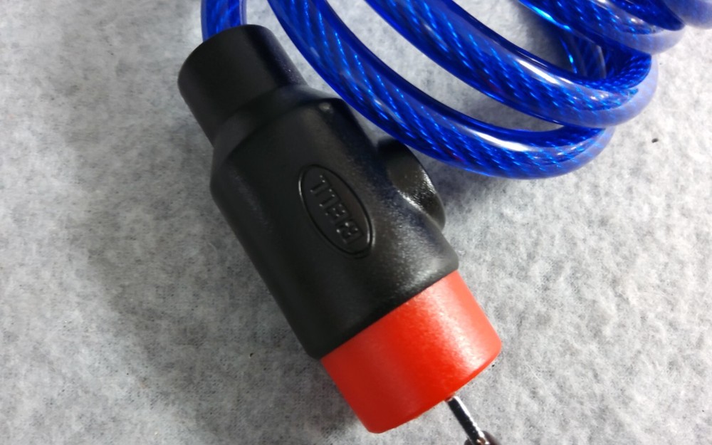 Bell Integrated Cable Lock Coated Steel Cable W/ 2 Keys Bracket In