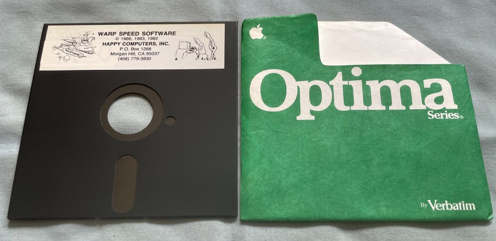 WARP SPEED SOFTWARE - Atari 400/800 Happy Computer Software 5.25" Disk - TESTED!