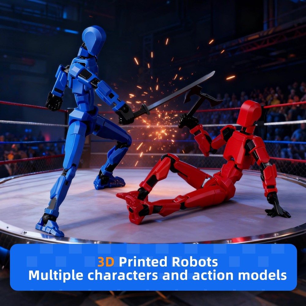 (Assembly Completed) 4 Packs Dummy13 Action Figure Set, 3D 6 inches, 4