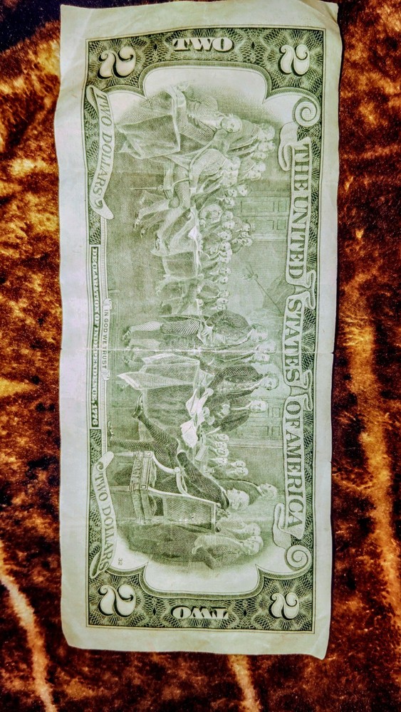 Rare $2 Bill, 1976 K Series, Error Print borders (misalignment)