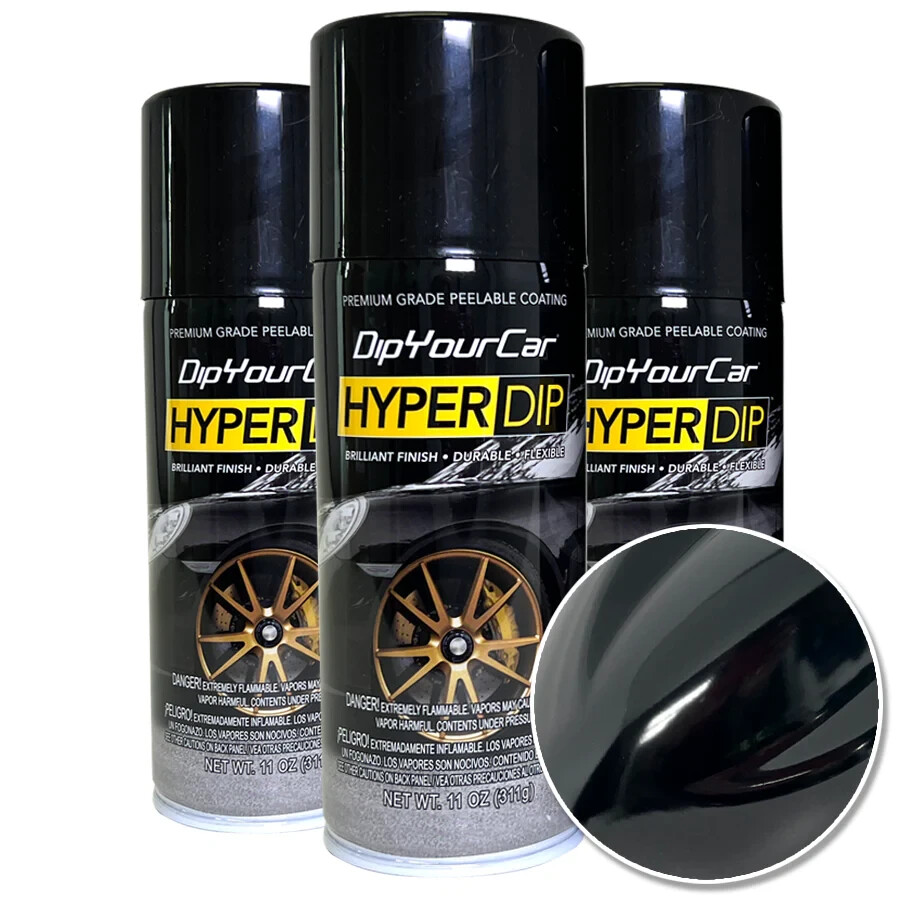 3 PACK - DYC HyperDip Aerosol Piano Black (Gloss) NEW