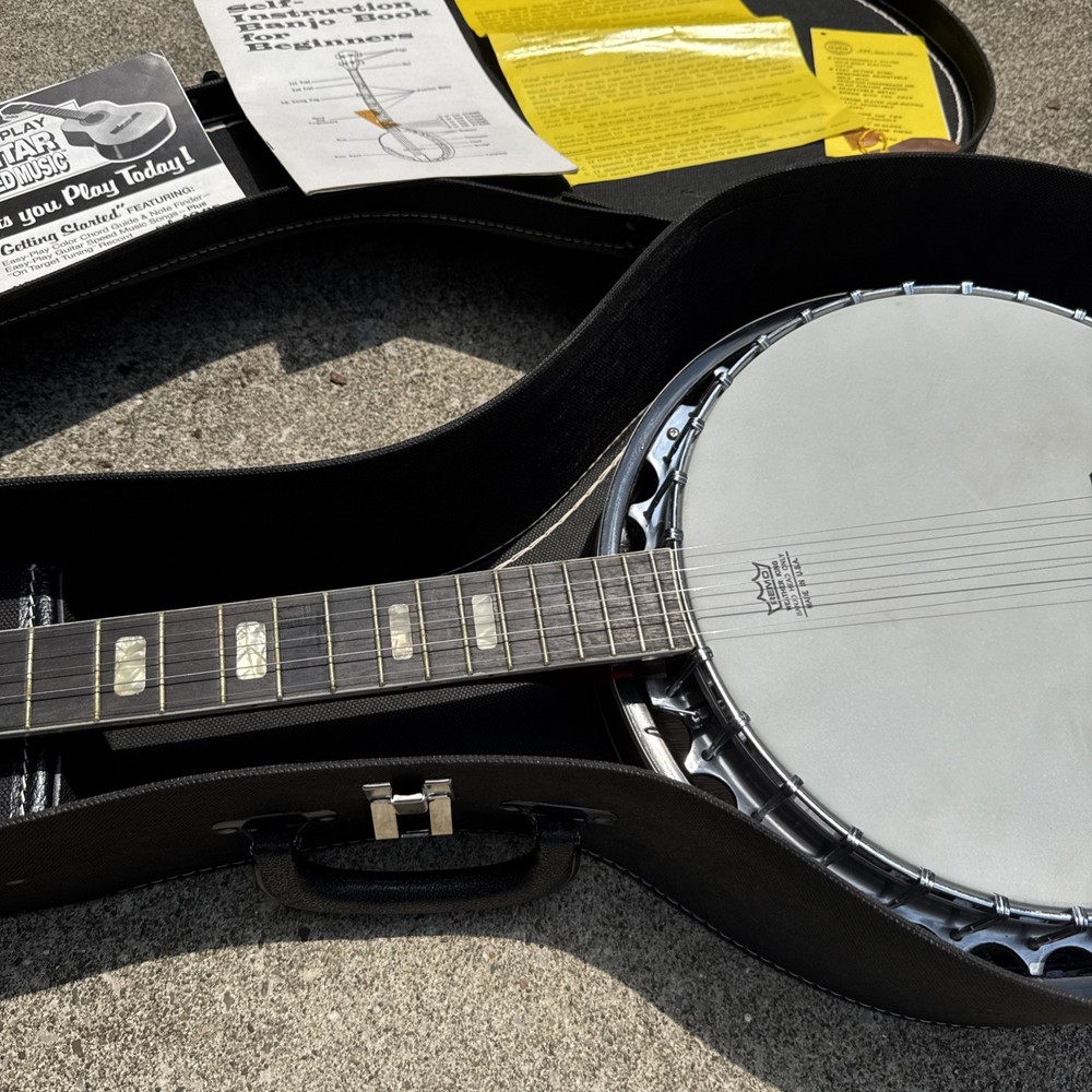1970s Eagle Model 408 5-String Banjo w/ Case & Paperwork Remo Head