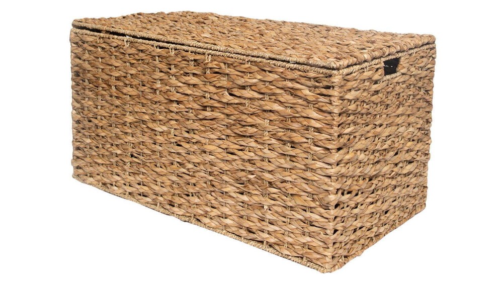 Storage Natural Trunk Large Rectangular Comfortable Cut Out Handles Anywhere