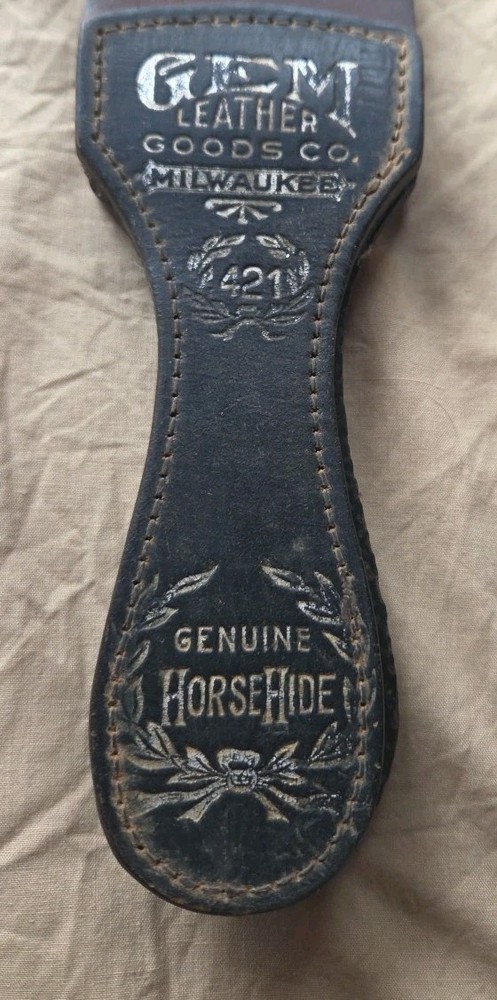 3 Vintage Barber Strops -