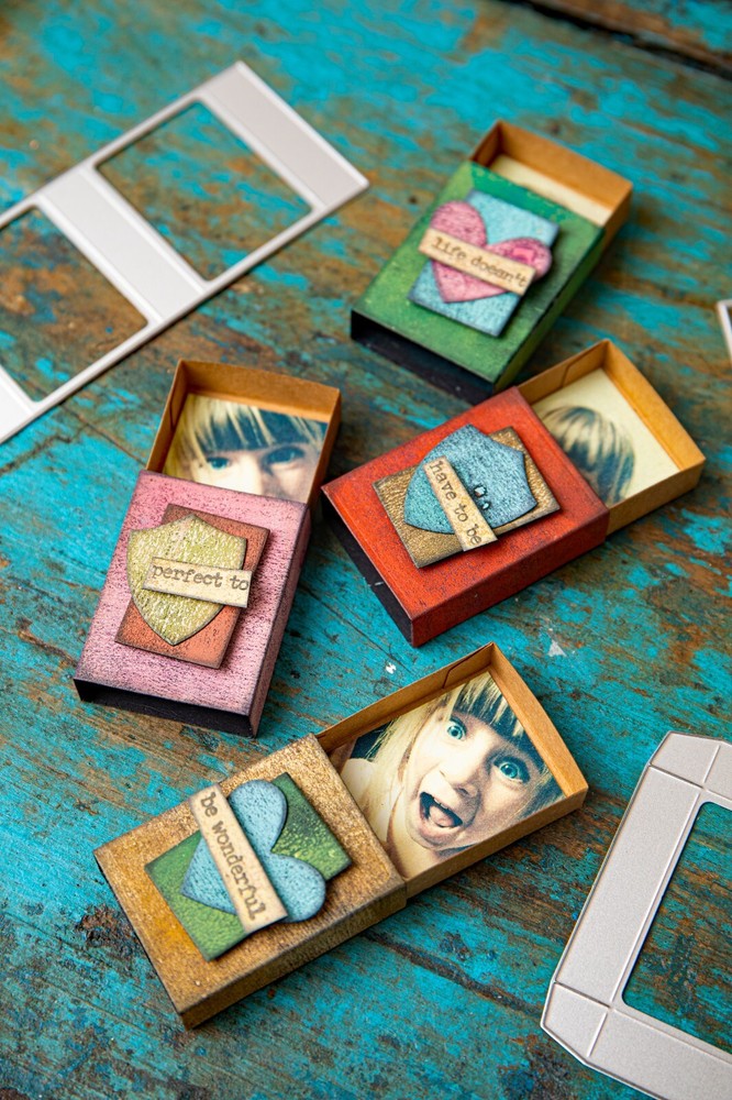 Sizzix Thinlits 10pc Vault Matchbox #666604 Retail $20.99 by Tim Holtz