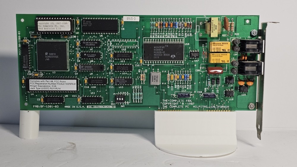 The Complete Fax 8-bit ISA Fax Modem Untested