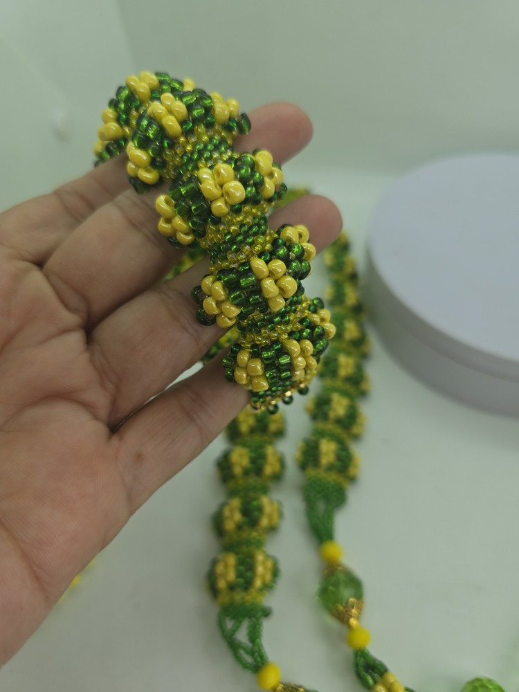 Set de collar e idde orisha Orula Deluxe Tejido