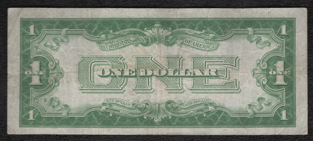 1928-D *Funny Back* $1 Small Silver Certificate "VF+"