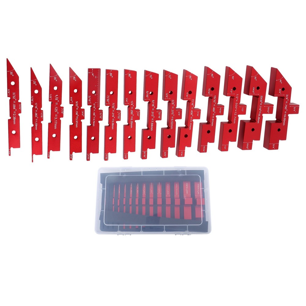 14 Pack Setup Blocks Woodworking Aluminum Precision Router Table Setup Bars
