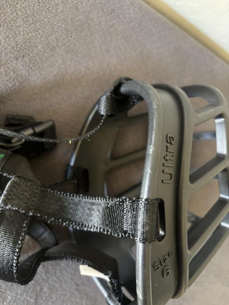 BASKERVILLE Heavy Duty Black Adjustable Dog Training Muzzle Size 6