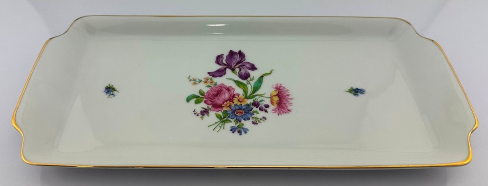 Mitterteich Bavaria Germany Rectangular Serving Tray 14x6.5”. Pre-owned