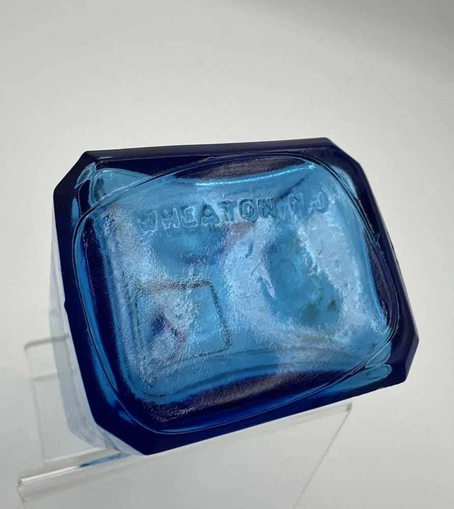 Blue Bitters Bottle Wheaton NJ 6" H 2" Base