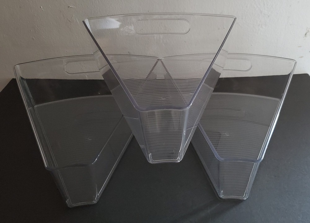 3 Plastic Storage Conditioners With Front Handle New