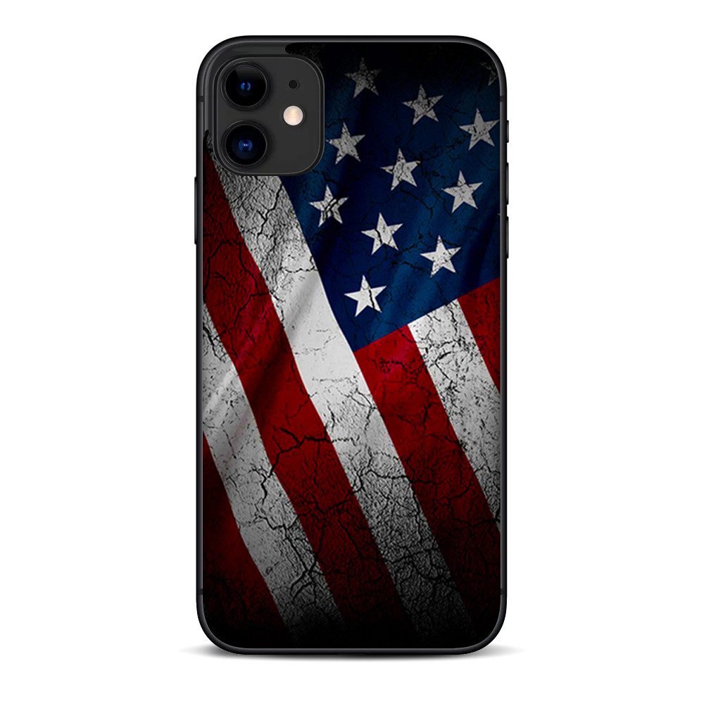 Skins Decal Wrap for Apple iPhone 11 - American Flag distressed wave