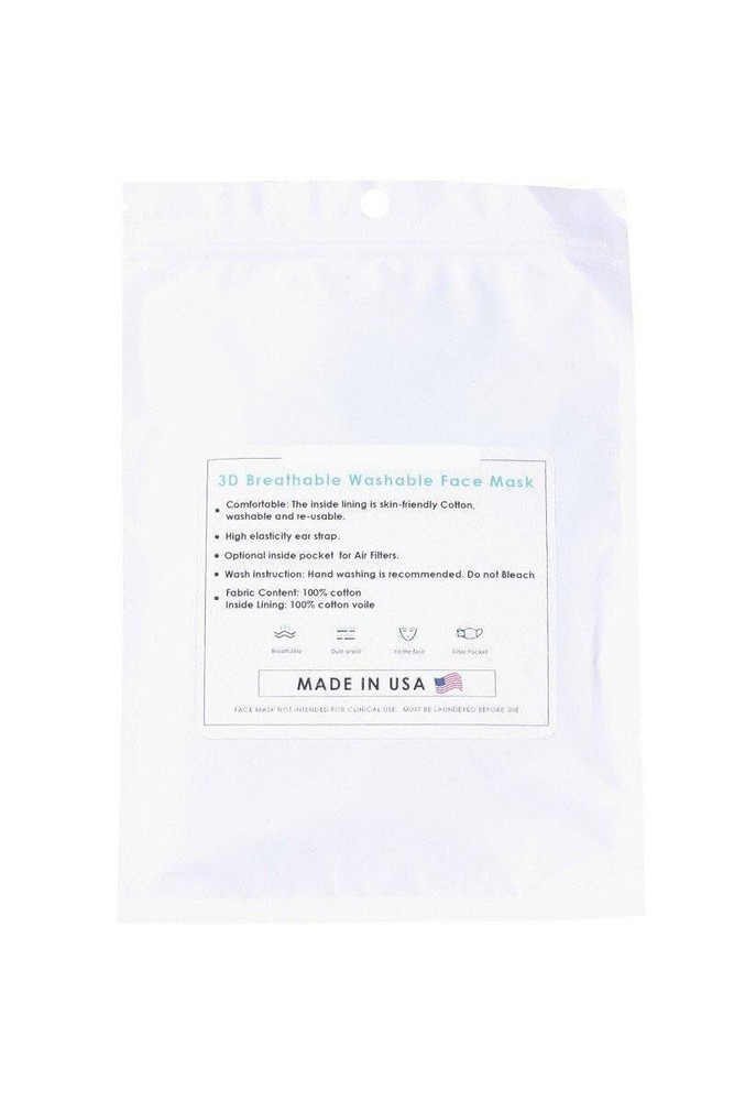 New Denim 3d Reusable Face Mask