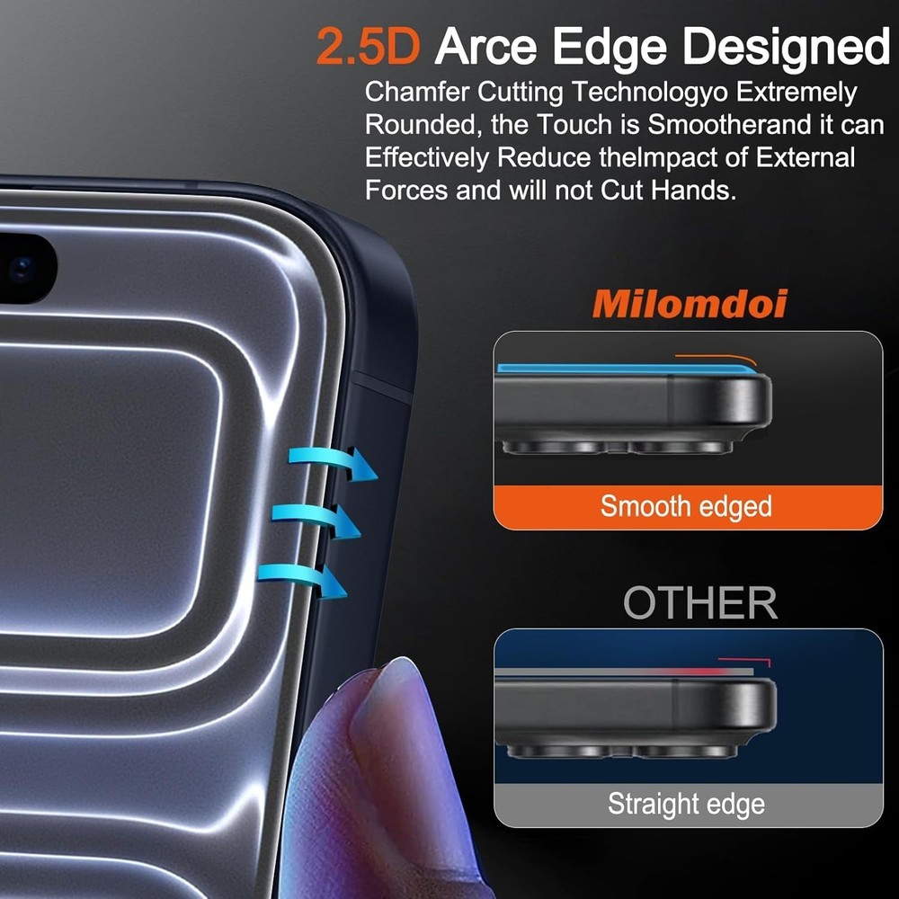 3 Pack Matte Screen Protector for iPhone 17 Pro Max Tempered Glass, Shatterproof
