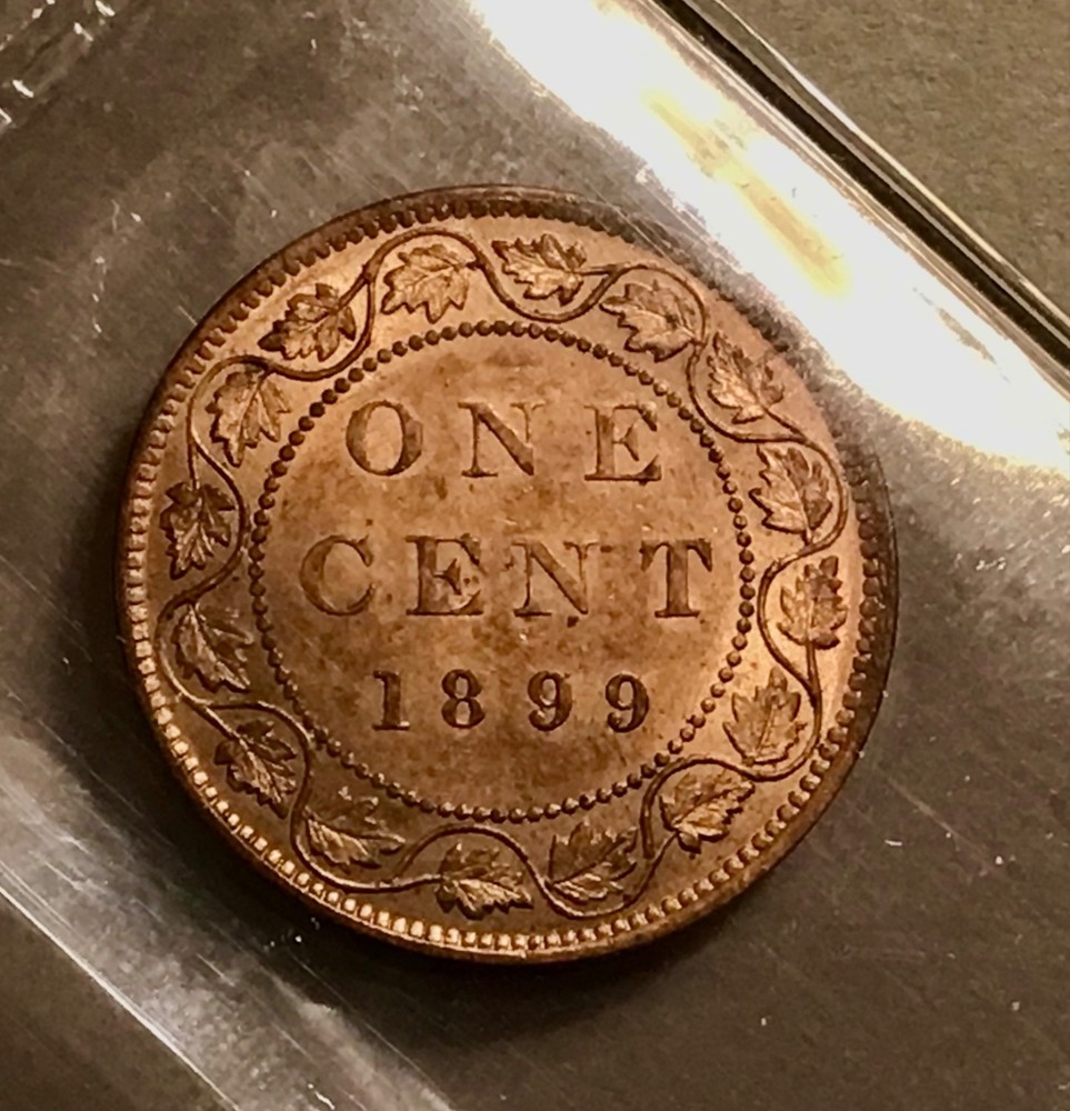 1898H, 1899 Canada Cent Coins; ICCS