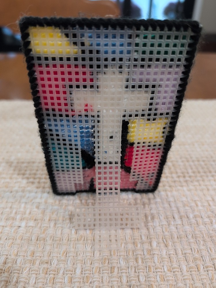 Plastic Canvas Needlepoint Cross Handcrafted