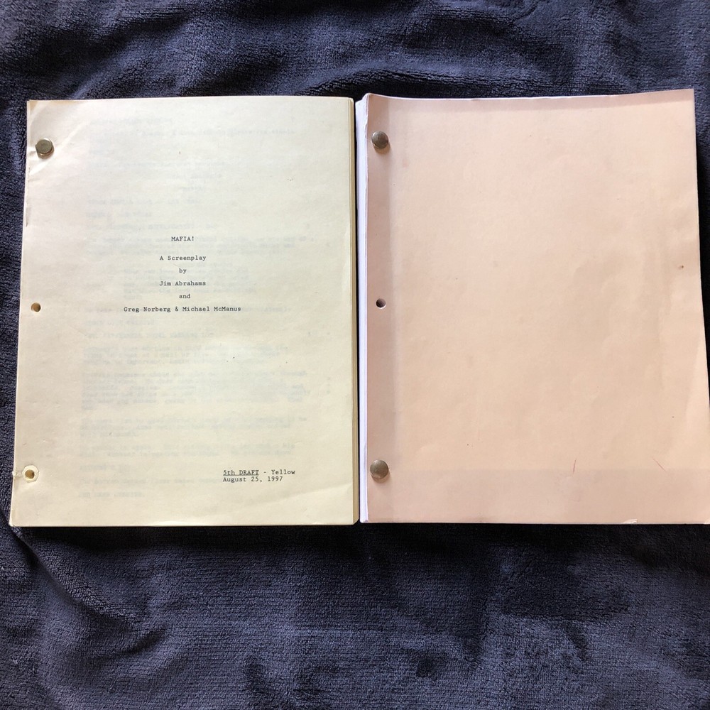 2 Mafia! Script Screenplay - Jim Abrahams/Norberg/Mcmanus 1st & 5th Draft RARE!
