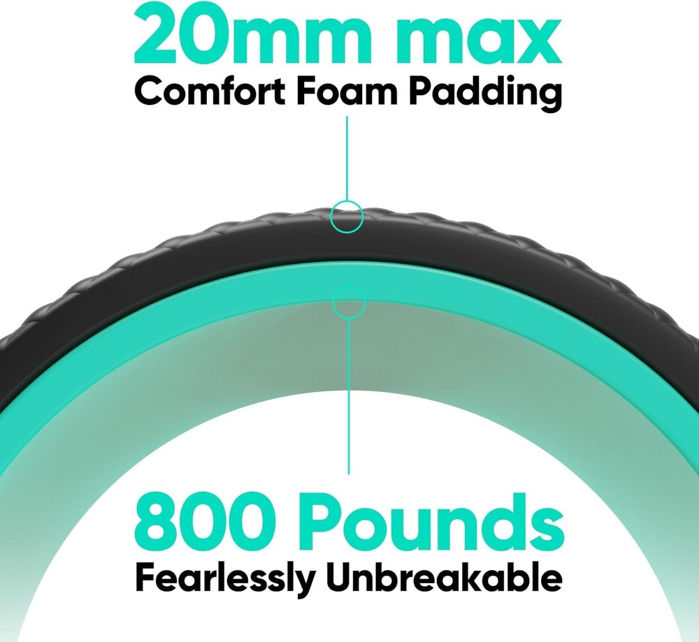 Six-inch back roller for deep tissue massage.
