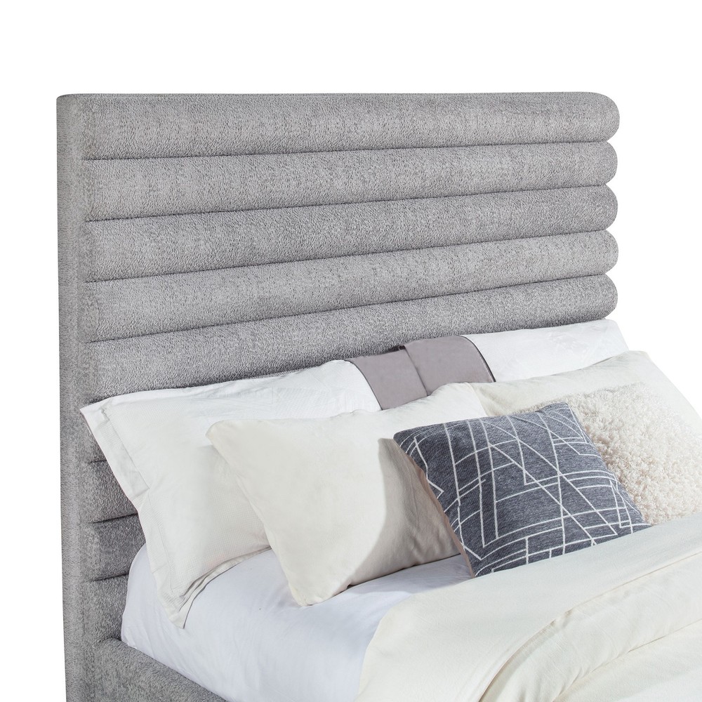 Grey Upholstered Queen Bed