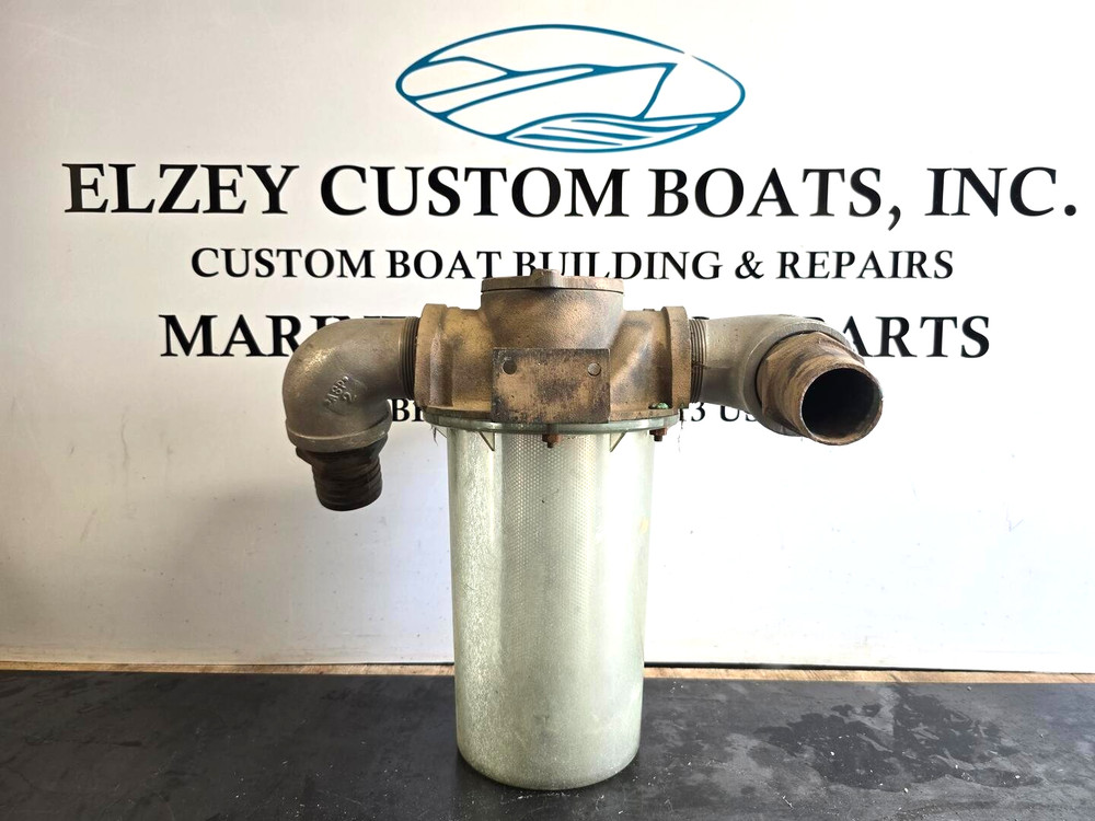 Groco ARG2000 Bronze Marine Raw Water Strainer With SS Basket, 2" NPT