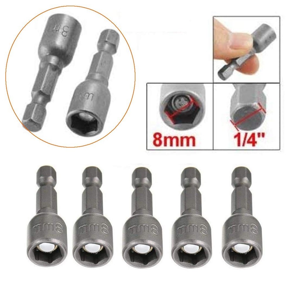 Saim 5/16" Nut Driver Drill Bit Set, 10 PCS Hex Magnetic Impact Nut Setter