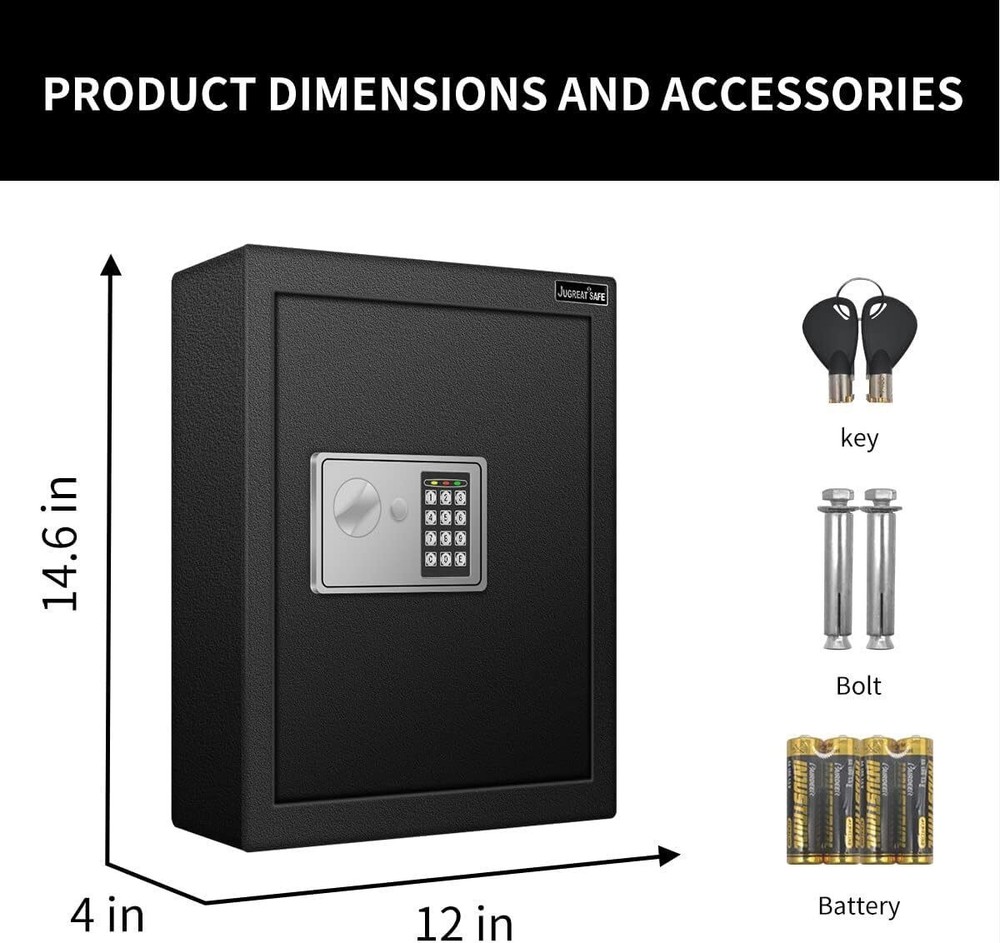 80 Keys Cabinet W/ Sensor Light Electronic Key Safe Pin Code Keyless Storage Box