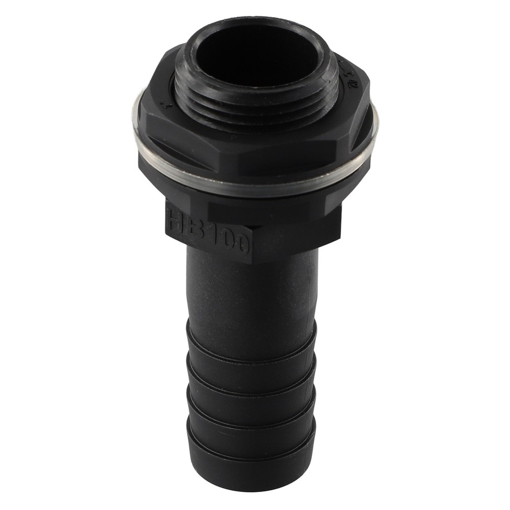 Pipe Overflow Connector 1\\\" Barb 3/4\\\" BSPM Thread Plastic Replacement