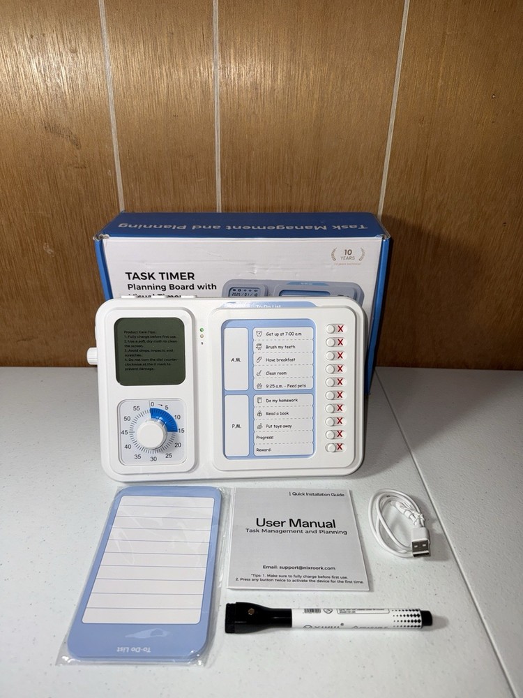 3-in-1 Visual Timer and Schedule Board for Kids Classroom Autism Learning OB