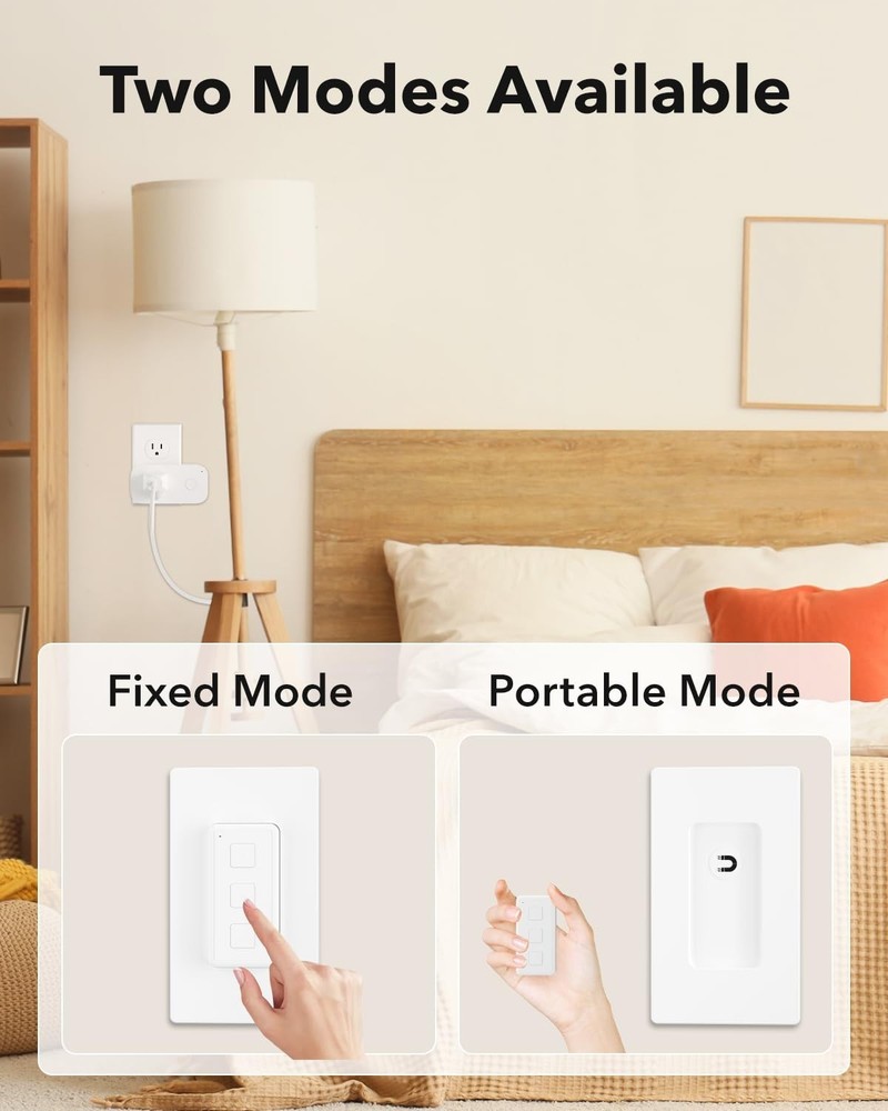 Wireless Remote Control Outlet Plug Switch 100ft RF Range No Wiring Needed