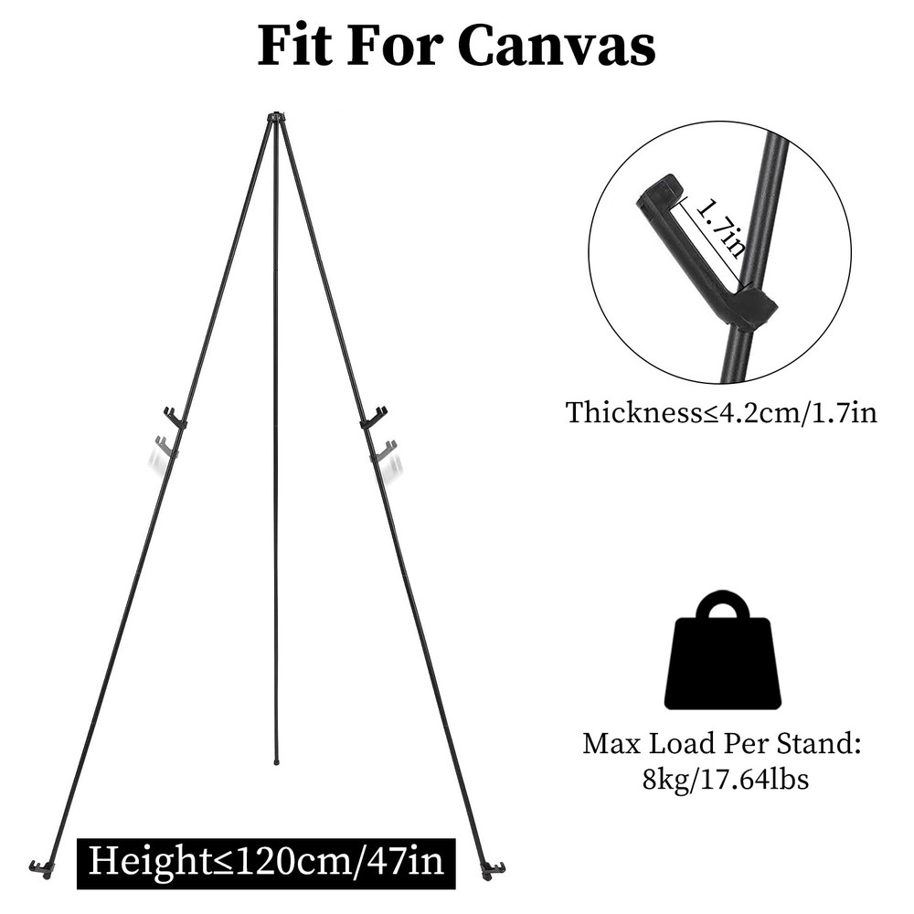 2 Sets Foldable Easel Drawing Stand for Painting Wedding Canvas Art Adjustable