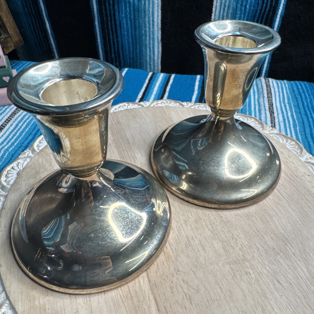 Wm. A. Rogers Silver Plated Candle Stick Holders Set