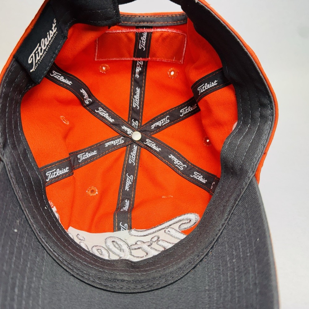 Titleist Pro V1 FJ Golf Hat Cap Adjustable Strapback Footjoy Orange