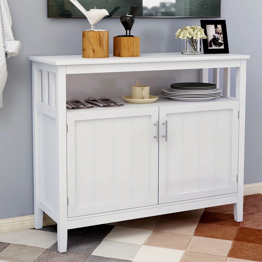 Kitchen Sideboard Buffet Display Server Cabinet with Doors Storage Drawers